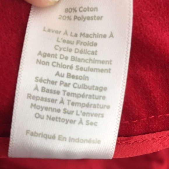 RSVP By Talbots Pants Womens 4 Red Velvet Cotton Skinny‎ Leg Ruffle - Picture 11 of 13